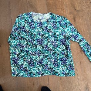 Lands End swim long sleeve sun shirt or rash guard. Stretch